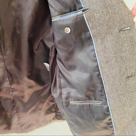 Tasso Elba Herringbone Padded Elbow Sports Coat - Picture 10 of 11